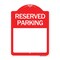 Signmission Designer Series Sign-Blank Reserved Parking, Red & White Aluminum Sign, 18" x 24", RW-1824-24298 A-DES-RW-1824-24298 - alternate 1